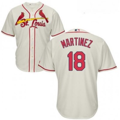 Youth Majestic St Louis Cardinals 18 Carlos Martinez Authentic Cream Alternate Cool Base MLB Jersey