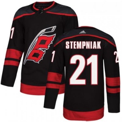 Youth Adidas Carolina Hurricanes 21 Lee Stempniak Premier Black Alternate NHL Jersey