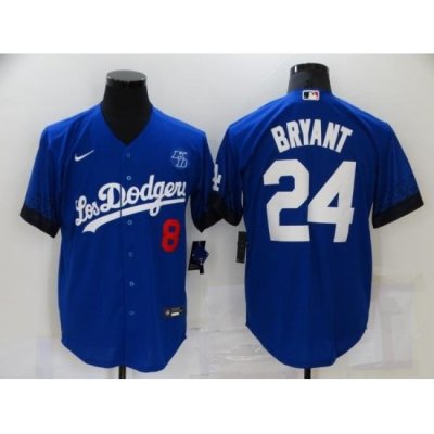 Men's Nike Los Angeles Dodgers #24 Kobe Bryant Blue Game City Player Jersey