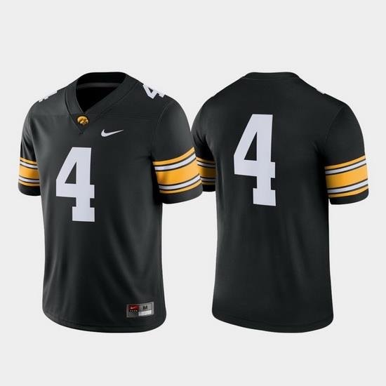 Men Iowa Hawkeyes 4 Black Game Football Jersey