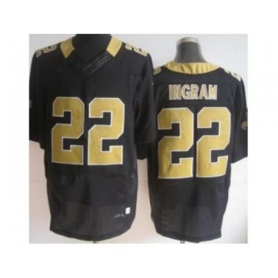 Nike New Orleans Saints 22 Mark Ingram Black Elite NFL Jersey