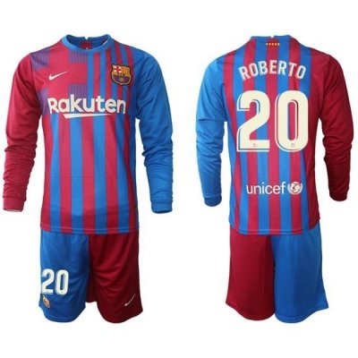 Men Barcelona Long Sleeve Soccer Jerseys 565