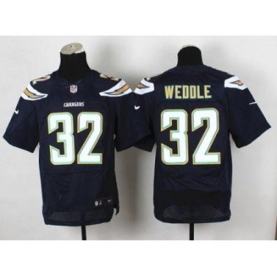 Nike San Diego Chargers 32 Eric Weddle Dark.Blue Elite New NFL Jersey