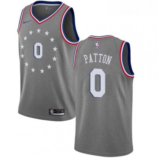 Youth Nike Philadelphia 76ers 0 Justin Patton Swingman Gray NBA Jersey City Edition