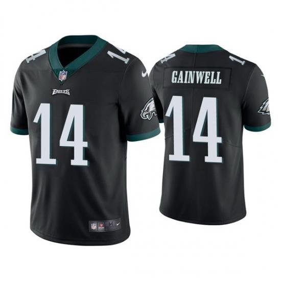 Men Philadelphia Eagles 14 Kenneth Gainwell Black Vapor Untouchable Limited Stitched Jersey