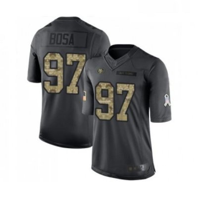 Mens San Francisco 49ers 97 Nick Bosa Limited Black 2016 Salute to Service Football Jersey