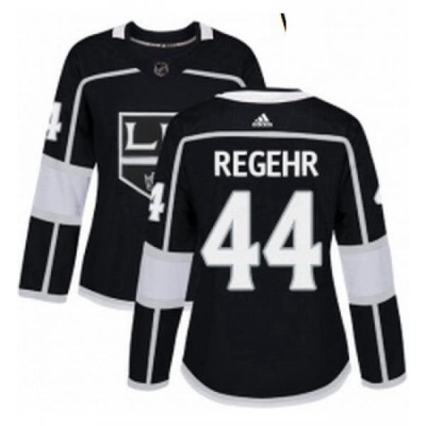 Womens Adidas Los Angeles Kings 44 Robyn Regehr Authentic Black Home NHL Jersey