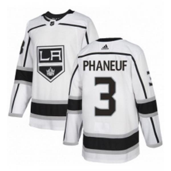 Youth Adidas Los Angeles Kings 3 Dion Phaneuf Authentic White Away NHL Jersey