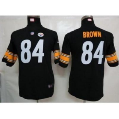 Youth Nike youth nfl Pittsburgh Steelers #84 Brown Black Jerseys