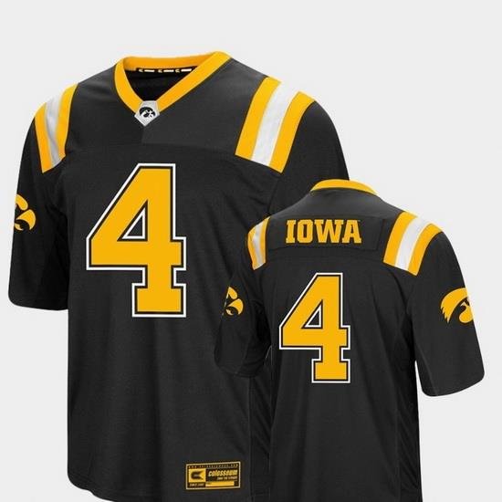 Men Iowa Hawkeyes 4 Black Foos Ball Football Colosseum Jersey