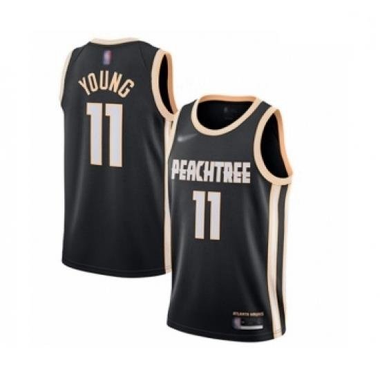 Hawks 11 Trae Young Black Basketball Swingman City Edition 2019 20 Jersey