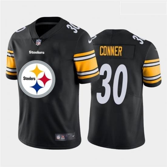 Nike Steelers 30 James Conner Black Team Big Logo Vapor Untouchable Limited Jersey