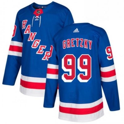 Mens Adidas New York Rangers 99 Wayne Gretzky Authentic Royal Blue Home NHL Jersey