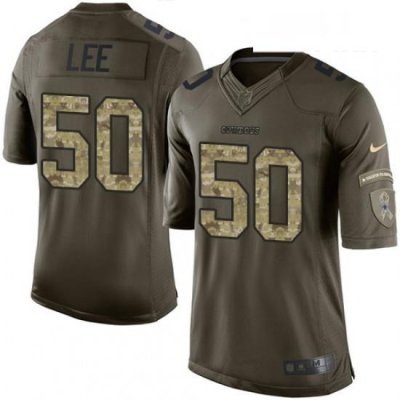 Youth Nike Dallas Cowboys 50 Sean Lee Elite Green Salute to Service NFL Jersey