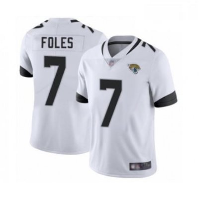 Men Jacksonville Jaguars 7 Nick Foles White Vapor Untouchable Limited Player Football Jersey