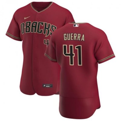 Men Arizona Diamondbacks 41 Junior Guerra Men Nike Crimson Flex Base Alternate Team MLB Jersey