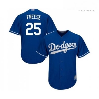 Mens Los Angeles Dodgers 25 David Freese Replica Royal Blue Alternate Cool Base Baseball Jersey