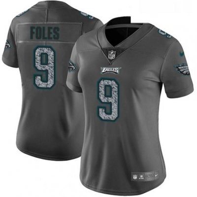 Womens Nike Philadelphia Eagles 9 Nick Foles Gray Static Vapor Untouchable Limited NFL Jersey