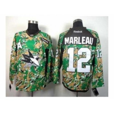 NHL Jerseys San Jose Sharks #12 Marleau Camo Jerseys[patch A]