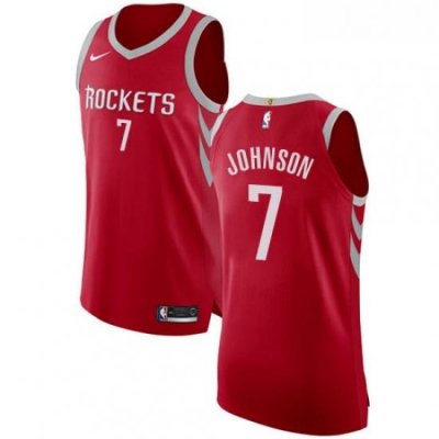 Youth Nike Houston Rockets 7 Joe Johnson Authentic Red NBA Jersey Icon Edition