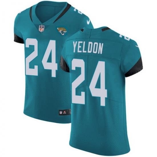 Nike Jaguars #24 T J Yeldon Teal Green Team Color Mens Stitched NFL Vapor Untouchable Elite Jersey