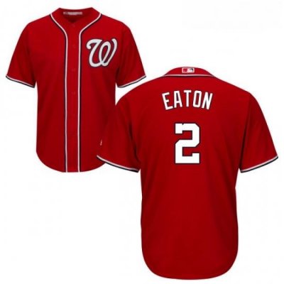 Youth Majestic Washington Nationals 2 Adam Eaton Authentic Red Alternate 1 Cool Base MLB Jersey