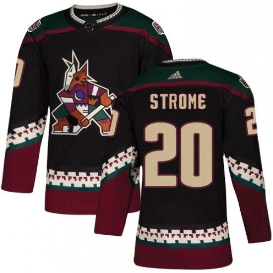 Mens Adidas Arizona Coyotes 20 Dylan Strome Authentic Black Alternate NHL Jersey