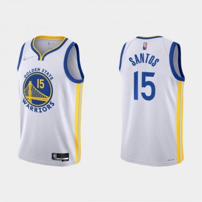 Men's Golden State Warriors #15 Gui Santos 2022 White Stitched Basketball Jersey