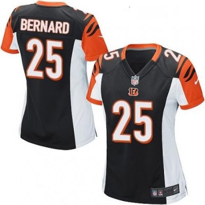 Womens Nike Cincinnati Bengals 25 Giovani Bernard Game Black Team Color NFL Jersey