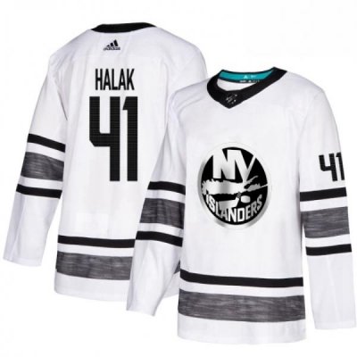 Mens Adidas New York Islanders 41 Jaroslav Halak White 2019 All Star Game Parley Authentic Stitched NHL Jersey