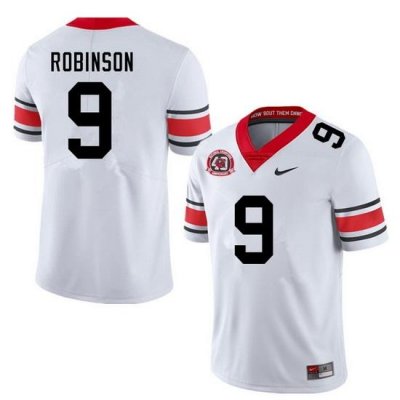 Men #9 Justin Robinson Georgia Bulldogs Nationals Champions 40th Anniversary College Football Jersey