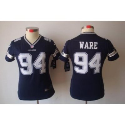 Women Nike Dallas Cowboys 94 Ware Blue[Women's NIKE LIMITED Jersey]