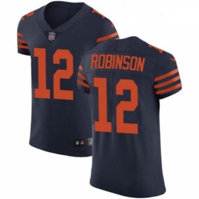 Mens Nike Chicago Bears 12 Allen Robinson Navy Blue Alternate Vapor Untouchable Elite Player NFL Jersey