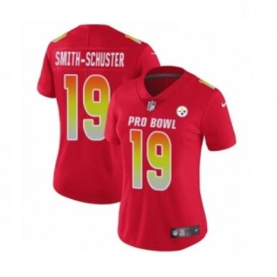 Womens Nike Pittsburgh Steelers 19 JuJu Smith Schuster Limited Red AFC 2019 Pro Bowl NFL Jersey