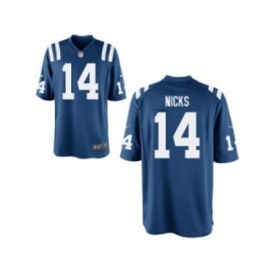 Nike Indianapolis Colts 14 Hakeem Nicks blue game Jersey