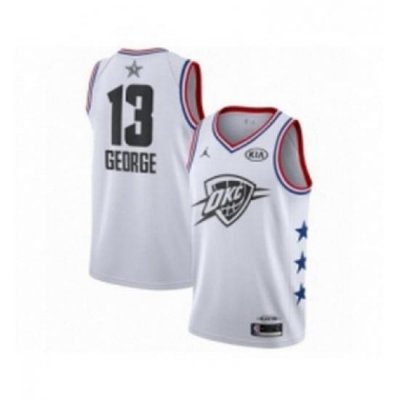 Womens Jordan Oklahoma City Thunder 13 Paul George Swingman White 2019 All Star Game Basketball Jersey