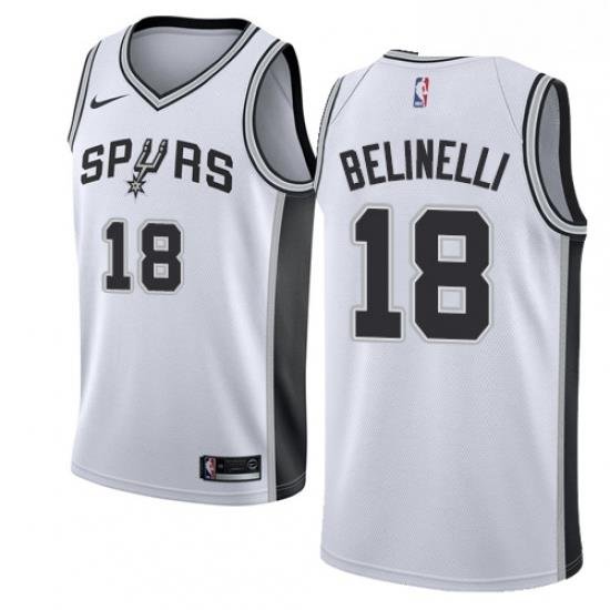 Womens Nike San Antonio Spurs 18 Marco Belinelli Swingman White NBA Jersey Association Edition