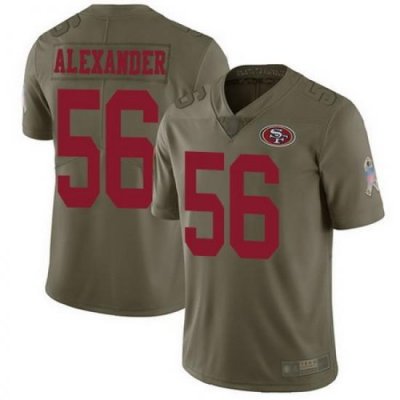 49ers 56 Kwon Alexander Olive Youth Stitched Football Limited 2017 Salute to Service Jersey