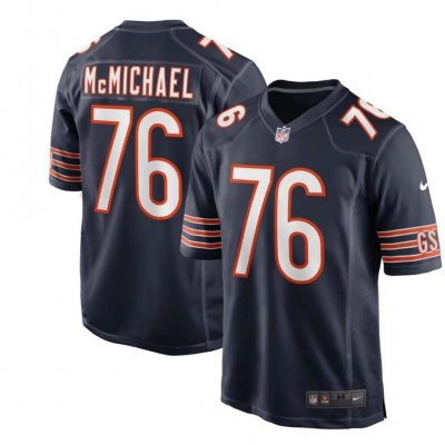 Chicago Bears 76 McMichael Blue Jersey