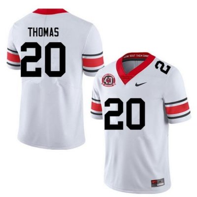 Men #20 JaCorey Thomas Georgia Bulldogs College Football Jerseys Sale-40th Anniversary