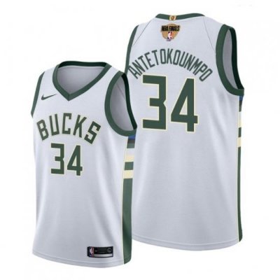 bucks giannis antetokounmpo white 2021 nba finals jersey