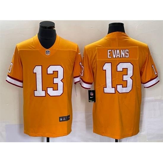 Men Tampa Bay Buccaneers 13 Mike Evans Orange Vapor Untouchable Limited Stitched Jersey