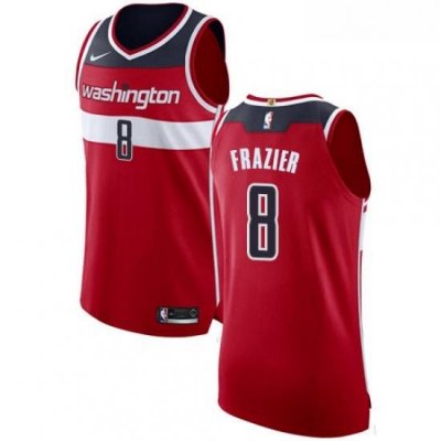 Womens Nike Washington Wizards 8 Tim Frazier Authentic Red Road NBA Jersey Icon Edition