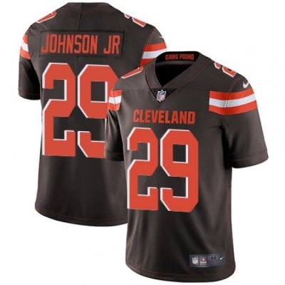 Men Nike Browns #29 Duke Johnson Jr Brown Team Color Stitched NFL Vapor Untouchable Limited Jersey