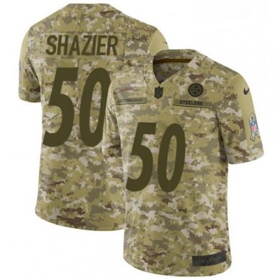 Mens Nike Pittsburgh Steelers 50 Ryan Shazier Limited Camo 2018 Salute to Service NFL Jersey