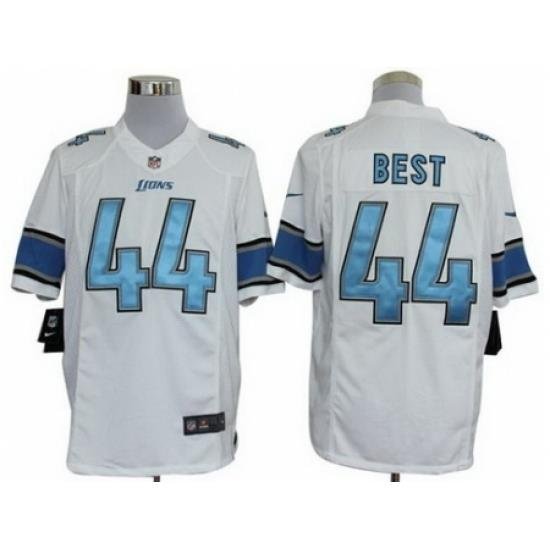 Nike Detroit Lions 44 Jahvid Best White Limited NFL Jersey