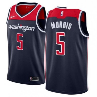 Mens Nike Washington Wizards 5 Markieff Morris Swingman Navy Blue NBA Jersey Statement Edition