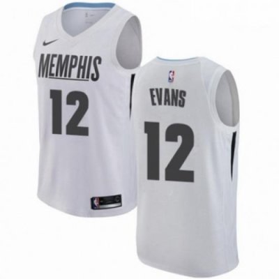 Mens Nike Memphis Grizzlies 12 Tyreke Evans Authentic White NBA Jersey City Edition