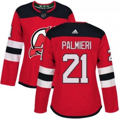 Womens Adidas New Jersey Devils 21 Kyle Palmieri Authentic Red Home NHL Jersey