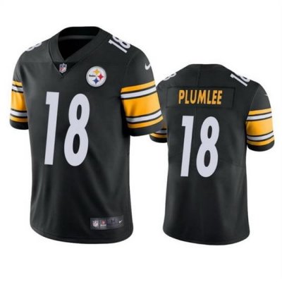 Men Pittsburgh Steelers 18 John Rhys Plumlee Black Vapor Untouchable Limited Stitched Jersey